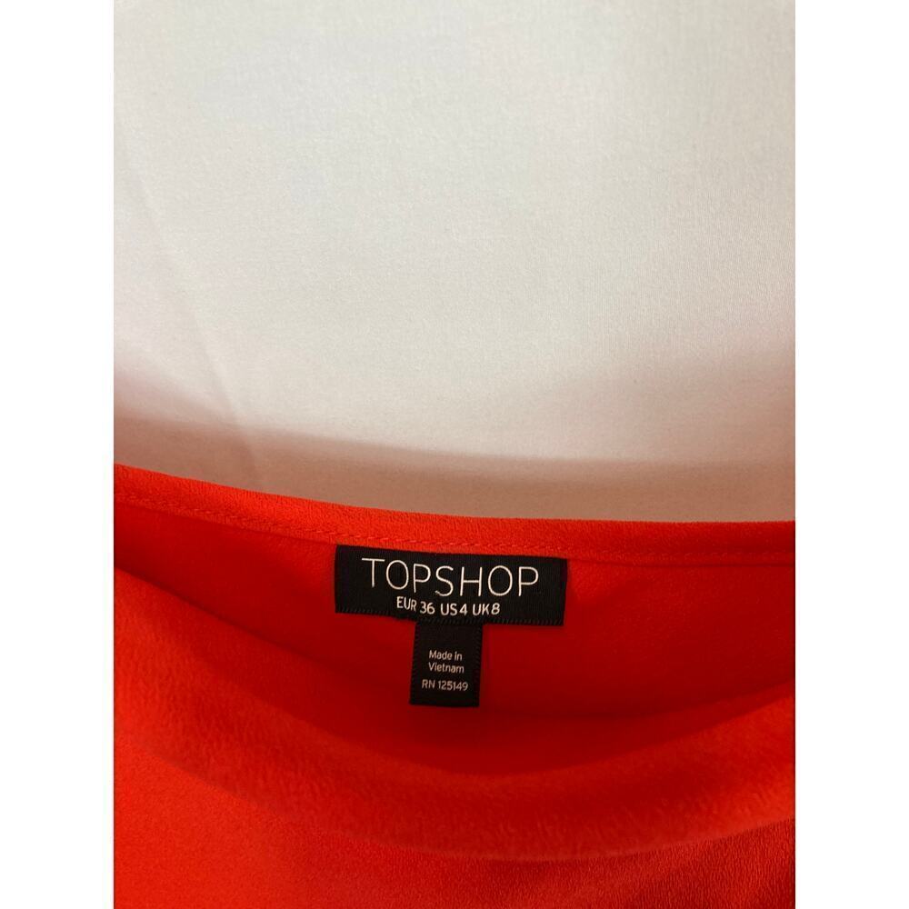 Topshop Red Cami Tank Size 4 - Picture 2 of 6